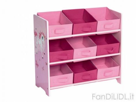 Scaffale portaoggetti per bambini