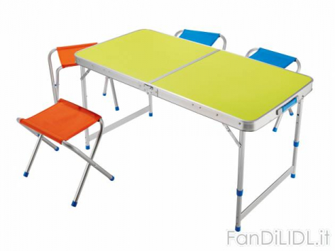 Set tavolo e 4 sgabelli (Giardino)