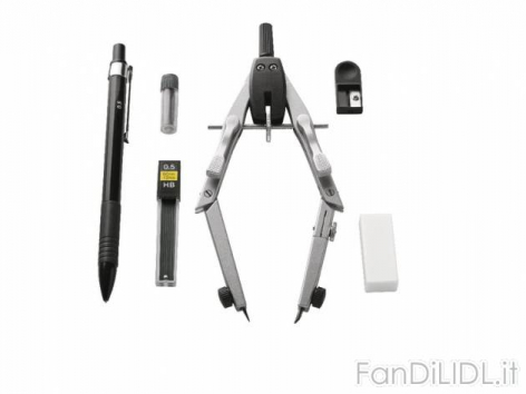 Set compasso, 6 (Articoli per ufficio, cartacei, industriali)