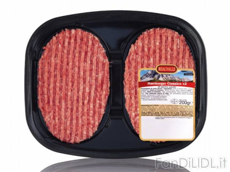 Hamburger di bovino (Articoli alimentari)