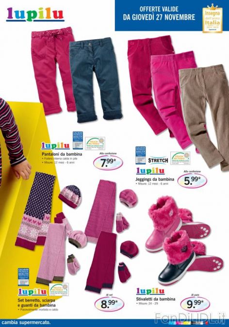 Pantaloni da bambina jeggins (Per bambini)