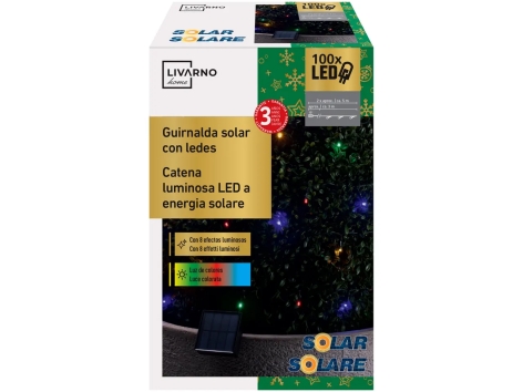 Catena luci decorative LED a energia solare