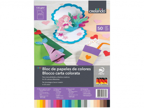 Blocco carta/cartoncini colorati o carta trasparente