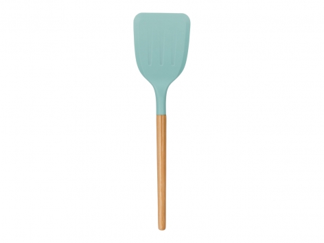 Utensile da cucina in silicone e bambù