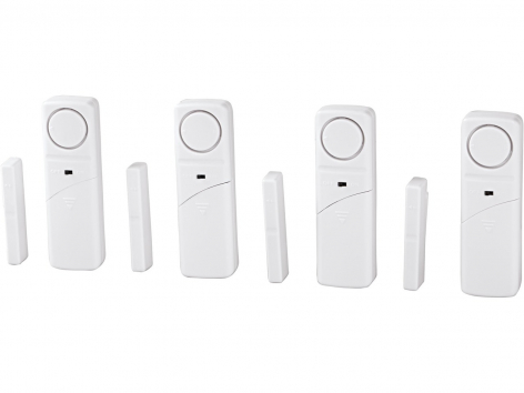 Fermaporta con allarme o set allarme per porte e finestre, 4 pezzi