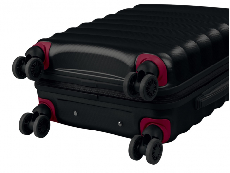 Set trolley in policarbonato, 2 pezzi, antracite/oro