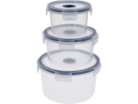 Set contenitori per microonde, 3 pezzi
