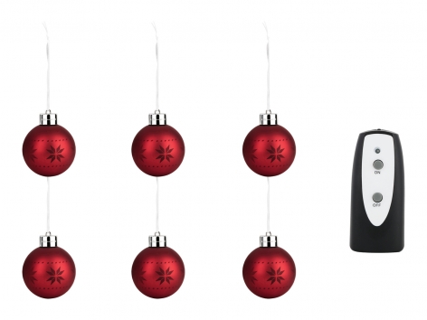 Set palline natalizie con LED