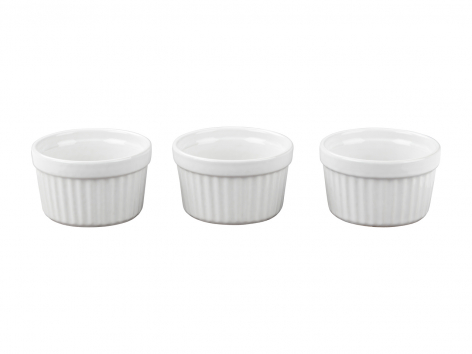 Pirofila o set 3 stampi per soufflé