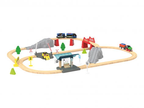 Gioco ferrovia in legno