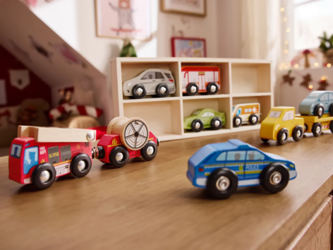 Set veicoli per gioco pista in legno