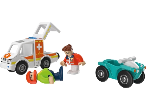 Set veicoli di emergenza per gioco pista in legno