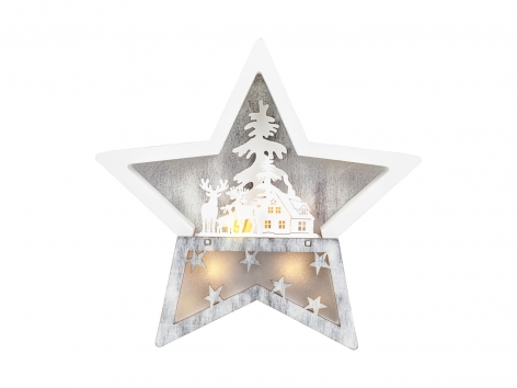 Decorazioni natalizie in legno con LED