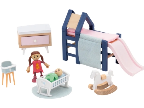 Set mobili in miniatura o set personaggi per casa bambole