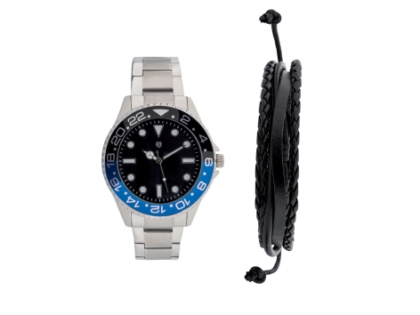 Set orologio e braccialetto da uomo