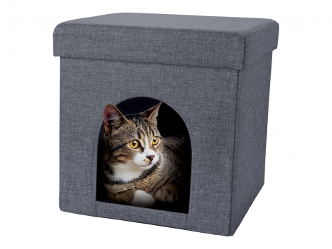 Pouf con cuccia per gatti