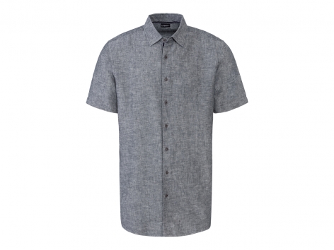 Camicia in lino a maniche corte da uomo
