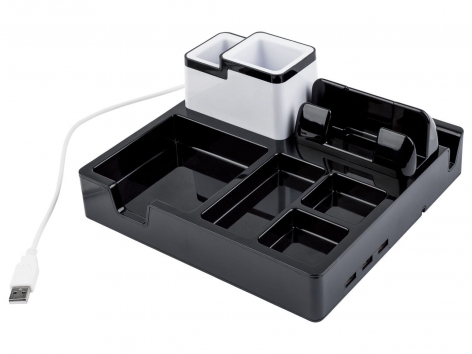 Organizer da scrivania con USB-Hub