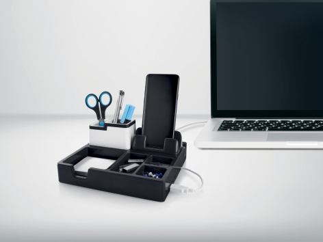 Organizer da scrivania con USB-Hub