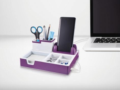 Organizer da scrivania con USB-Hub