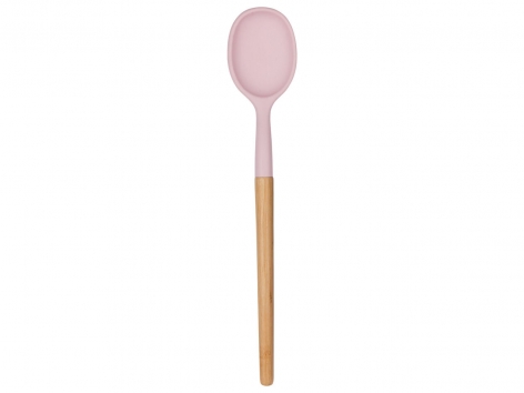 Utensile da cucina in silicone e bambù