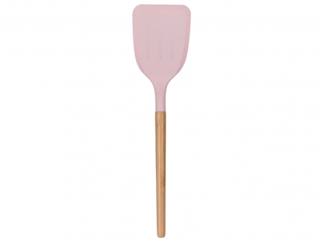 Utensile da cucina in silicone e bambù