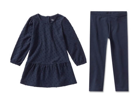 Completo vestitino e leggings da bambina