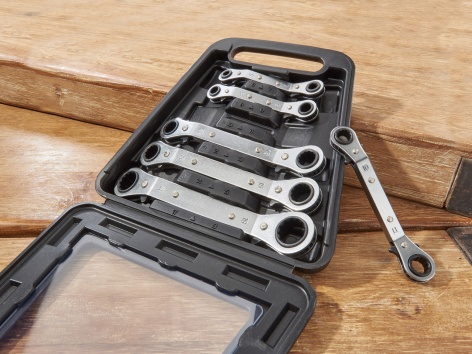 Set chiavi ad anello con cricchetto