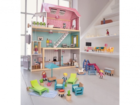 Set mobili in miniatura o set personaggi per casa delle bambole