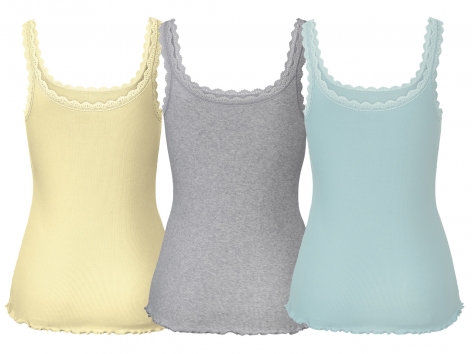 Canotta con pizzo da donna