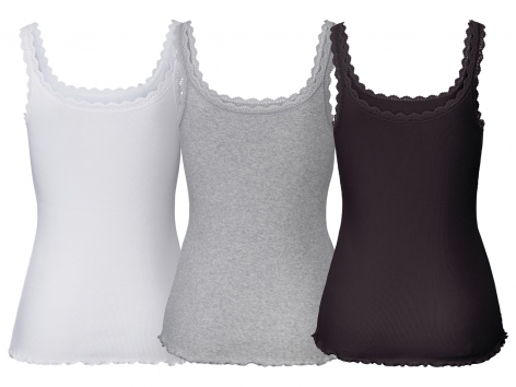 Canotta con pizzo da donna