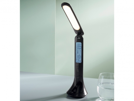 Lampada LED da tavolo con orologio