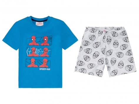 Pigiama corto da bambino "Spiderman, Sam il pompiere, Jurassic World"