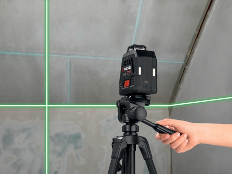 Livella laser a croce ricaricabile con treppiede