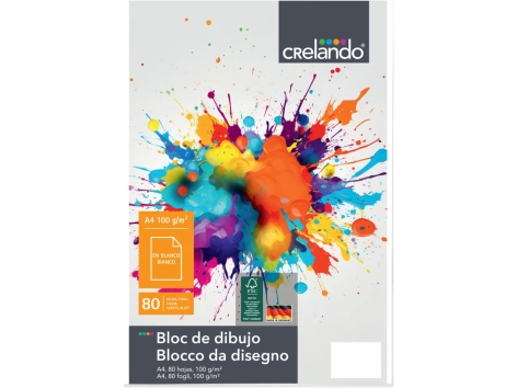 Blocco da disegno A4, 80 fogli