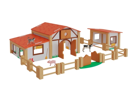 Fattoria o zoo in legno