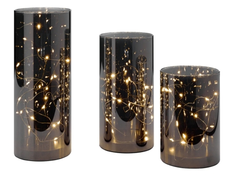 Lumini o sfere decorative a LED, 3 pezzi