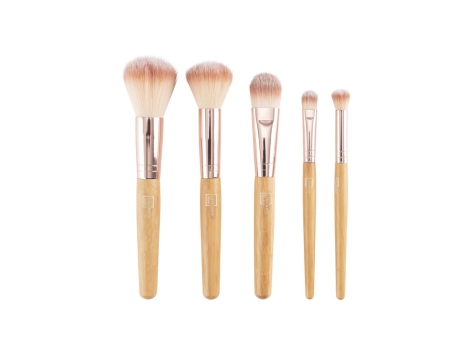 Set pennelli per il trucco, specchietto o set per la pulizia del viso in bambù