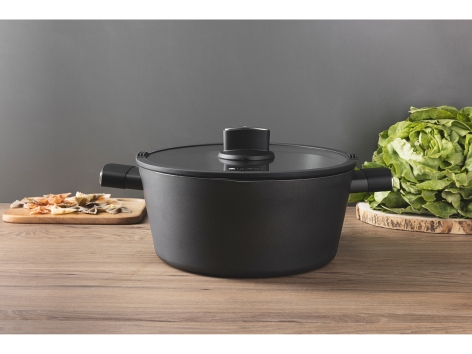 Casseruola con coperchio in vetro
