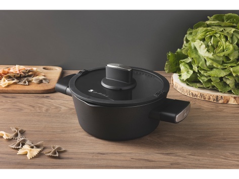 Casseruola con coperchio in vetro