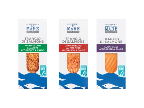 Trancio di salmone affumicato a caldo