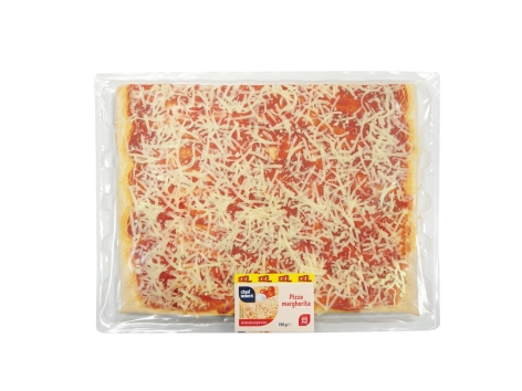 Pizza margherita rettangolare