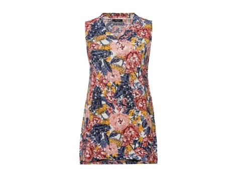 Canotta lunga in lino da donna