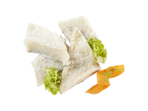 Tranci di filetto di baccalà salati