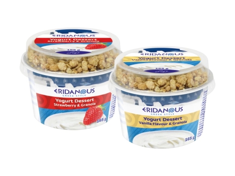 Dessert a base di yogurt con granola