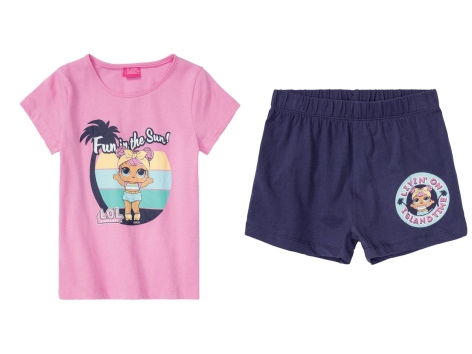 Pigiama corto da bambina "Peanuts, Spirit, LOL"