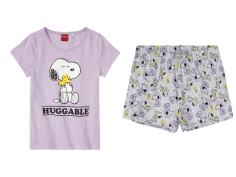 Pigiama corto da bambina "Peanuts, Spirit, LOL"