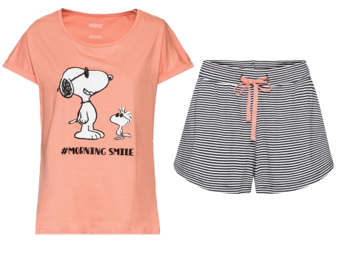 Pigiama corto da donna "Peanuts, Pantera Rosa, Looney Tunes"