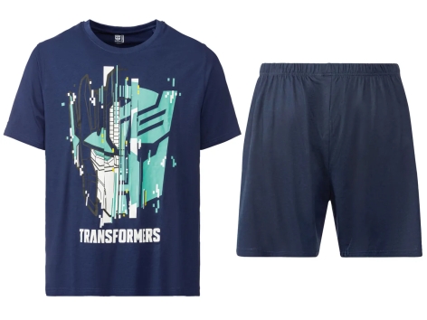 Pigiama corto da uomo "Transformers, Jurassic World, Batman"