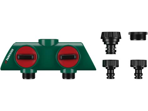 Distributore a due vie, timer per irrigazione o contatore acqua